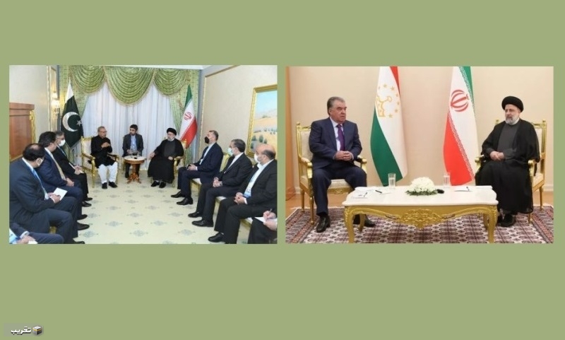 الرئيس الايراني يلتقي نظرائه الرئيسان الطاجيكي والباكستاني