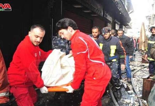 آتش‌سوزی مرگبار در مجتمع تجاری دمشق