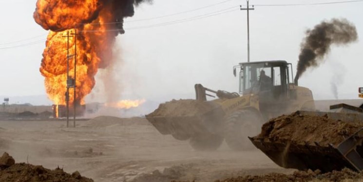 حريق في مصفاة السليمانية في اقليم كردستان العراقي