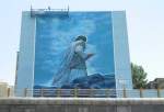 نقاشی آثار حسن روح‌الامین بر دیوارهای بزرگراه امام علی