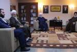 رئیس اتحادیه جهانی علمای مقاومت با دبیرکل حزب الله لبنان دیدار کرد