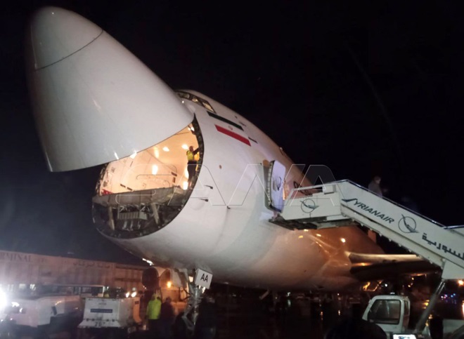 هواپیمای حامل کمک‌های بشردوستانه ایران وارد فرودگاه دمشق شد  