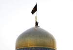 Imam Reza shrine hoists black flag of mourning ahead of Muharram (photo)  