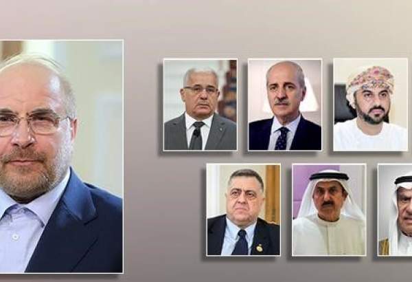 رئيس البرلمان الايراني يناقش مع نظرائه لدى 7 دول إسلامية اخر المستجدات في غزة