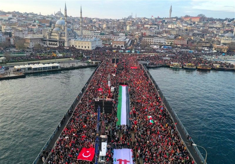 تظاهرات في تركيا نصرة لغزة وتنديدا بالكيان الصهيوني