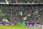 Celtic fans wave Palestinian flag in Europe