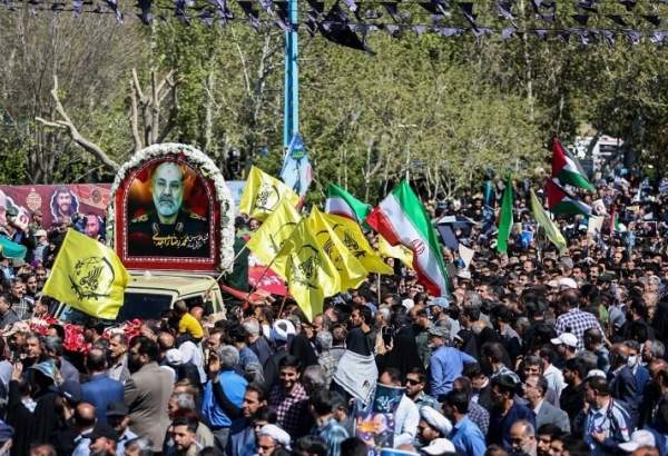 funeral ceremony of IRGC commander martyred in Damascus terrorist attack (photo)  