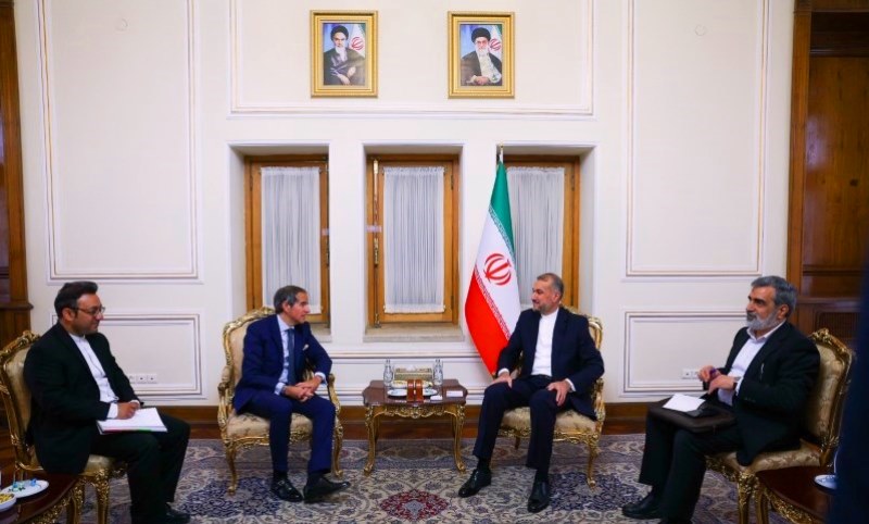 وزير الخارجية الإيراني يستقبل المدير العام لوكالة الطاقة الذرية الدولية