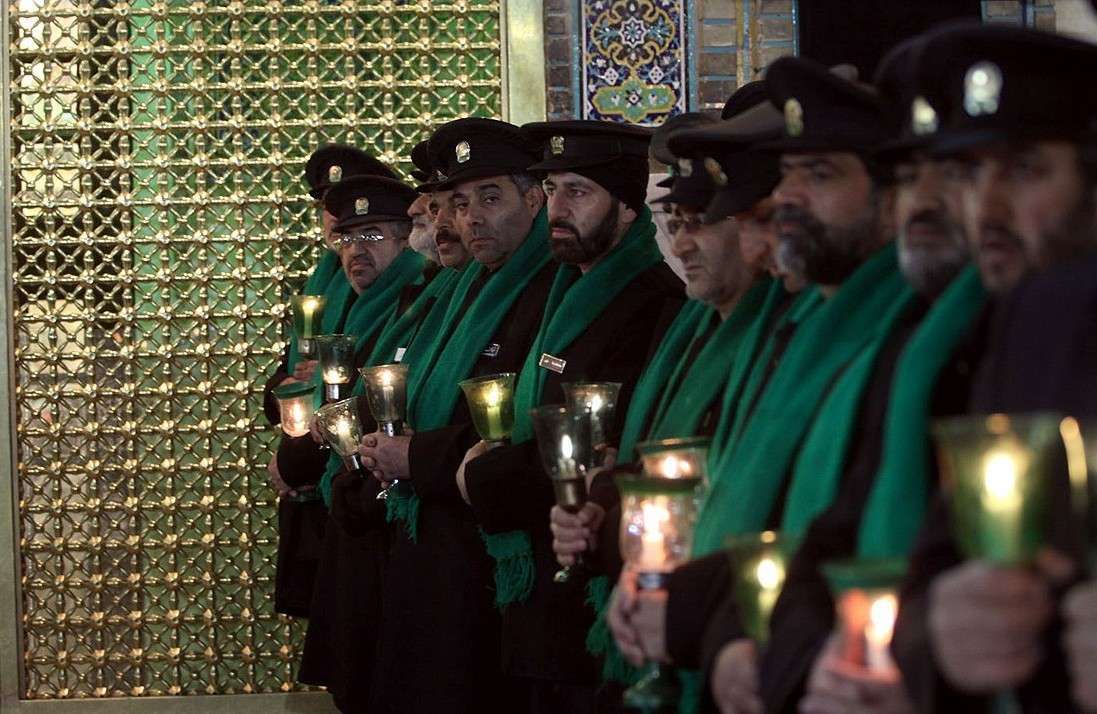 Mourning ceremony of Imam Hussein(AS),third Shia Imam, held in the holy shrine of Imam Reza(AS)in Mashhad