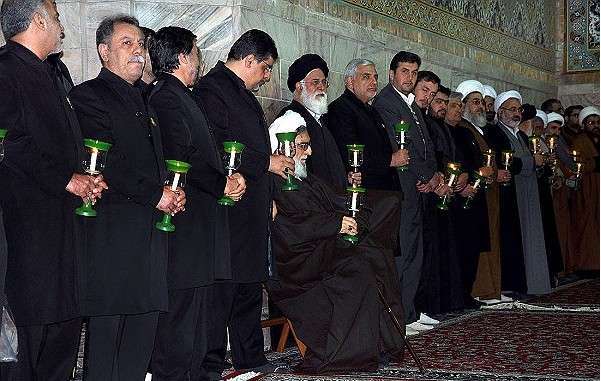 Mourning ceremony of Imam Hussein(AS),third Shia Imam, held in the holy shrine of Imam Reza(AS)in Mashhad