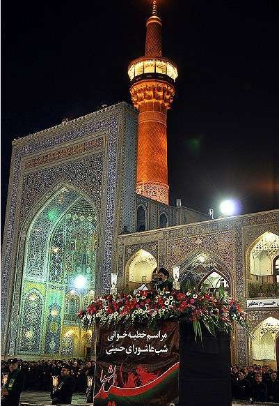 Mourning ceremony of Imam Hussein(AS),third Shia Imam, held in the holy shrine of Imam Reza(AS)in Mashhad