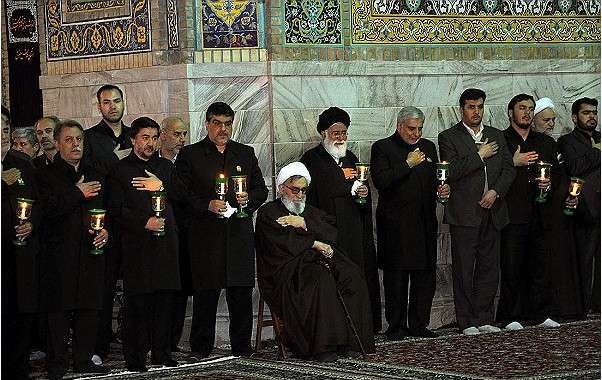 Mourning ceremony of Imam Hussein(AS),third Shia Imam, held in the holy shrine of Imam Reza(AS)in Mashhad