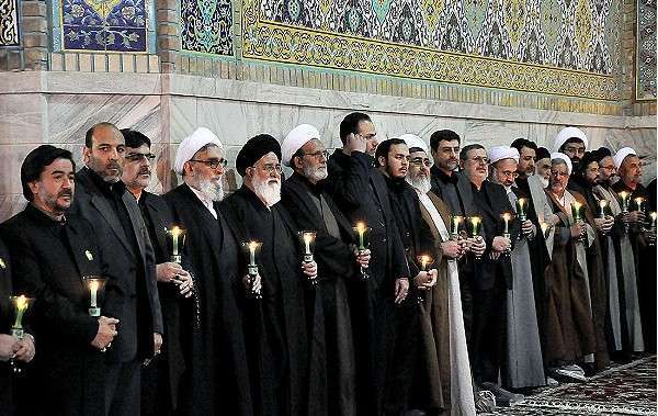 Mourning ceremony of Imam Hussein(AS),third Shia Imam, held in the holy shrine of Imam Reza(AS)in Mashhad