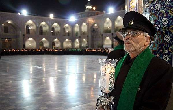 Mourning ceremony of Imam Hussein(AS),third Shia Imam, held in the holy shrine of Imam Reza(AS)in Mashhad