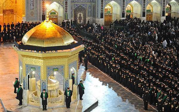 Mourning ceremony of Imam Hussein(AS),third Shia Imam, held in the holy shrine of Imam Reza(AS)in Mashhad