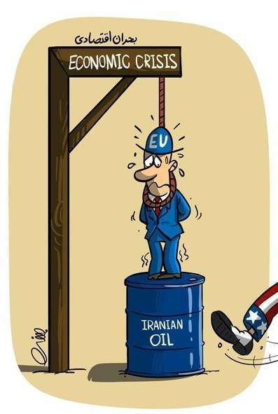 EU plan to embargo Iran oil export (Cartoon)