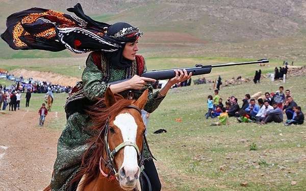 Iranian women attands local festival in Lorestan Prov. in SE Iran