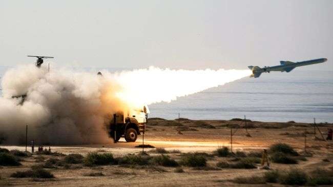 This file photo shows an indigenous Iranian missile.