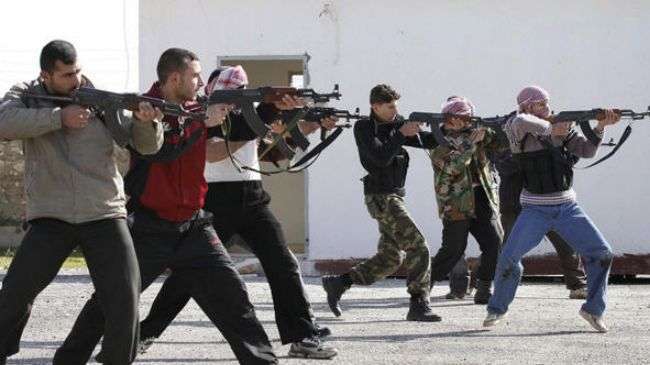 File photo shows Takfiri militants in Syria.