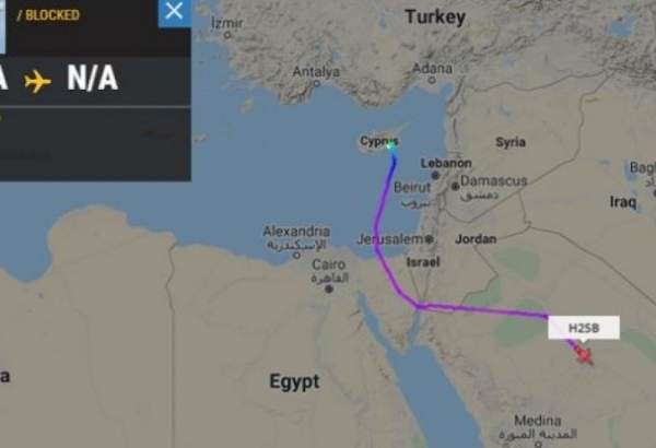 پرواز هواپیمای رژیم صهیونیستی به سمت ریاض