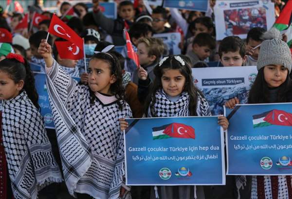 Gaza charities collect donations for children in quake-hit Türkiye, Syria