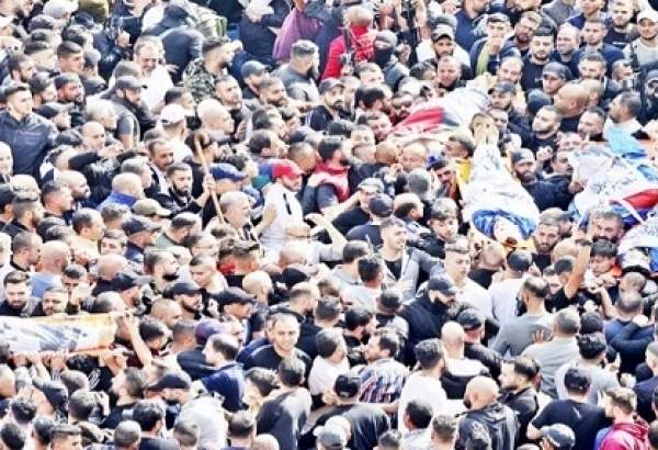 Palestinians attend mass funeral for martyrs of Israeli carnage in Nablus