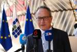 UNRWA Director of Partnerships Karim Amer addresses press at the VII Brussels Conference on Syria. (Photo: European Union)