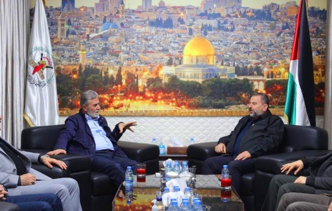 وفد من حماس يلتقي بالنخالة" على ضوء جرائم الاحتلال وعدوانه المستمر