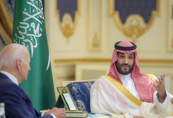 FILE PHOTO: US President Joe Biden (L) meets Saudi Arabian Crown Prince Mohammed bin Salman (R) at Alsalam Royal Palace in Jeddah, Saudi Arabia on July 15, 2022. ©  Royal Court of Saudi Arabia/Anadolu Agency via Getty Images