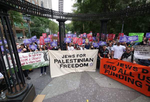 A demonstration against Netanyahu visit to US.