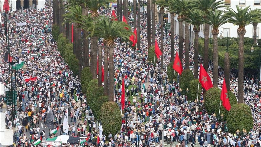 تواصل المظاهرات بالمدن المغربية دعما لغزة