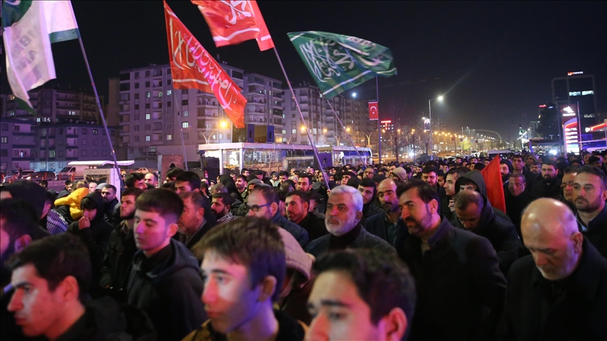 برگزاری راهپیمایی حمایت از مردم فلسطین در ترکیه