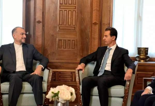 شام کے صدر بشار اسد سے ایران کے وزیر خارجہ کی ملاقات