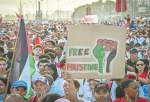 Pro-Palestine demonstrators flood downtown Los Angeles on Global Day of Action