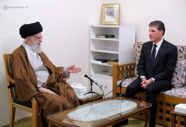 رہبر انقلاب اسلامی سے عراقی کردستان ریجن کے سربراہ نیچروان بارزانی کی ملاقات