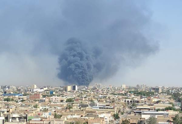آتش سوزی گسترده در نجف اشرف  