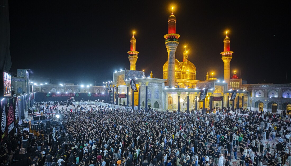 حشود المسلمين تحيي ذكرى استشهاد الإمام محمد الجواد (ع) في جوار مرقده الطاهر بمدينة الكاظمية