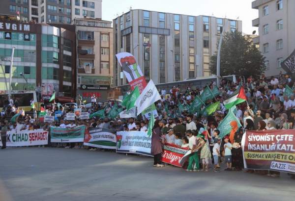 راهپیمایی شهروندان ترکیه در حمایت از غزه
