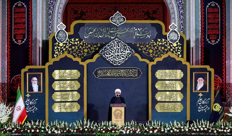 سادن العتبة الرضوية :  محبی الإمام الحسين (ع) لا يمكنهم التزام الصمت تجاه قتل الشعب الفلسطيني