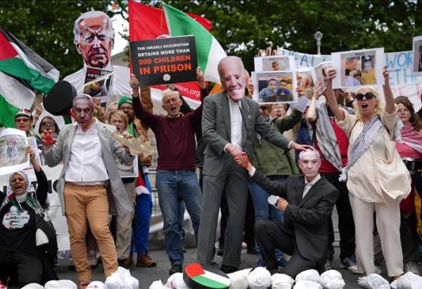 ‘End the Genocide’: Protest held outside Ireland’s parliament amid US delegation visit