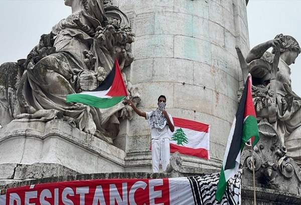 برگزاری تظاهرات شهروندان پاریس علیه نسل‌کشی در غزه