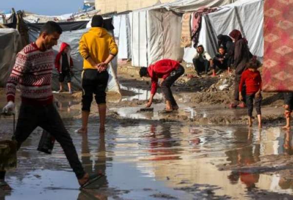 Floods inundate thousands of tents sheltering displaced Palestinians in Gaza