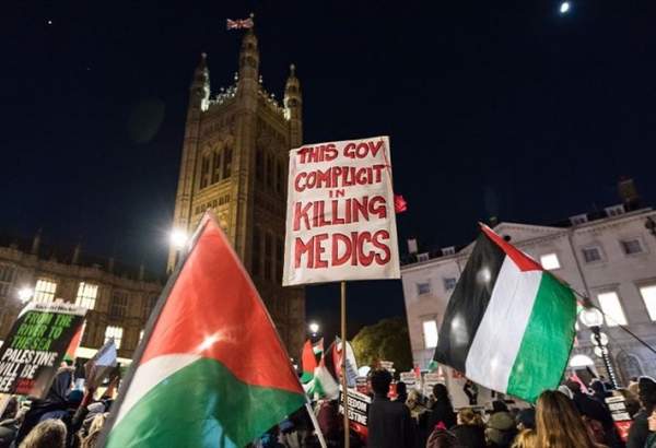 London protest demands government protect health care workers in Gaza